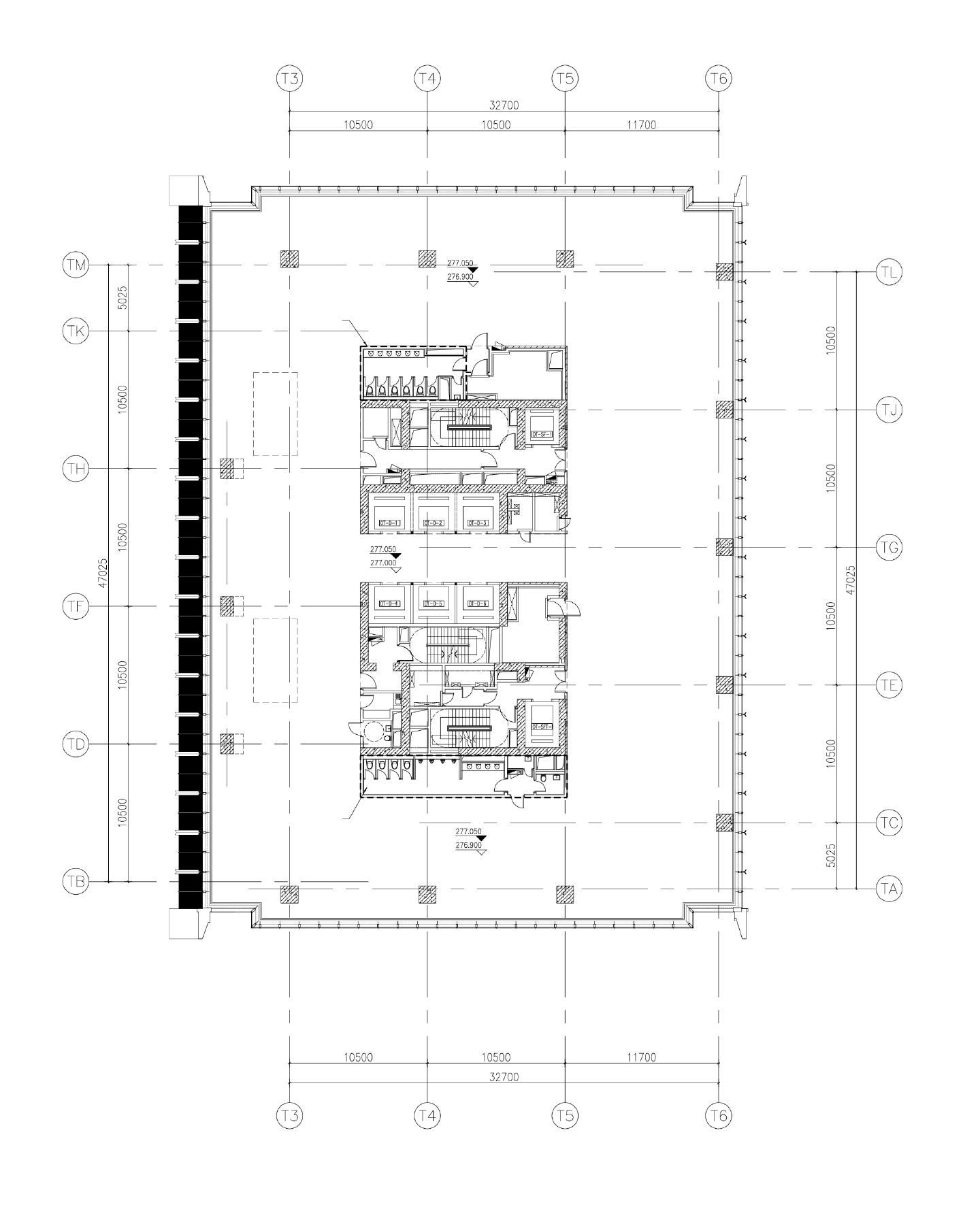 某某小区建筑结构平面图CAD图 