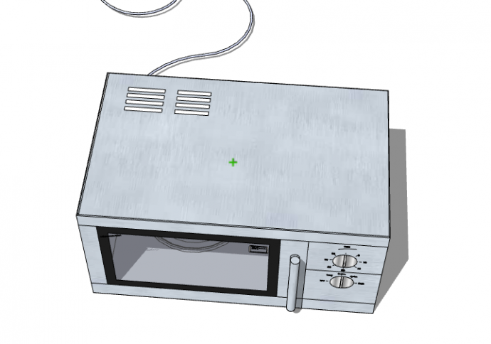 现代厨房微波炉su模型_图1