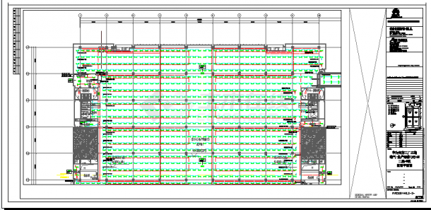 工业厂房-电气-生产用房(大)15二层-照明平面图-图一