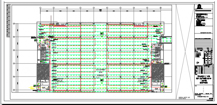 工业厂房-电气-生产用房(大)15二层-照明平面图_图1