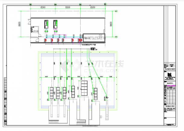 某地唐山游泳馆建筑结构施工图-给排水CAD图纸-图二