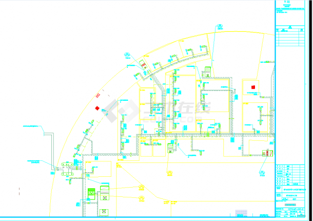 某地邵阳市体育中心建筑工程项目施工图-电气暖通水管CAD图纸-图一