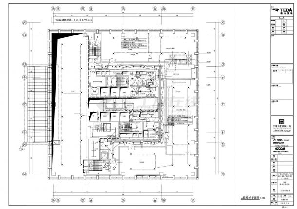 天津泰达现代服务产业区 (MSD)-泰达广场F区项目F4二层照明平面CAD图.dwg-图一