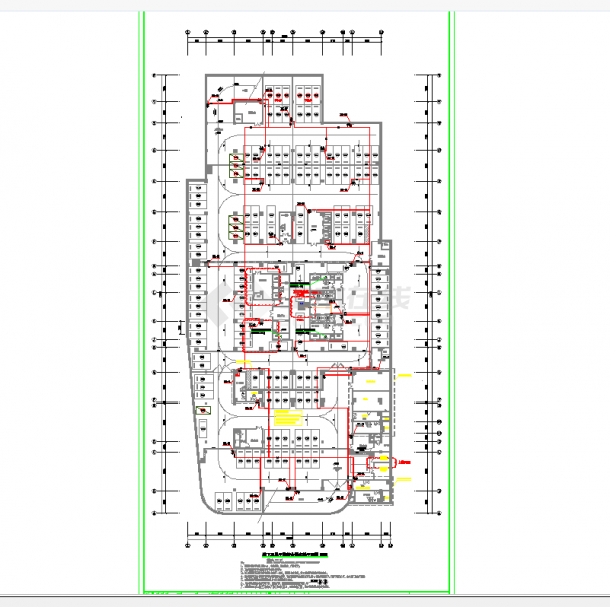 湖南某大学湘雅医院教学科研楼施工图-给排水CAD图纸-图一