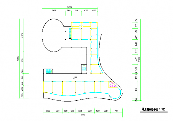 某地多层幼儿园CAD图纸_图1