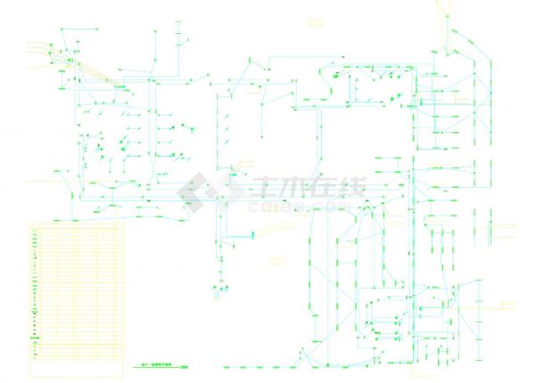 江苏某五星级酒店及办公楼电气图-(地下室照明平面图)CAD-图一