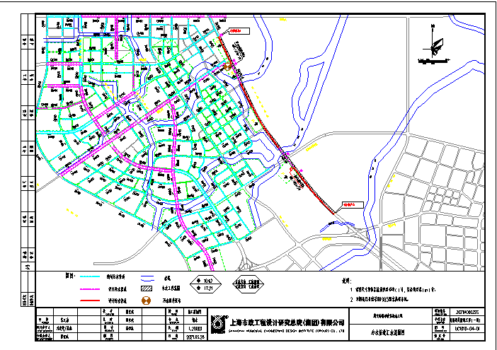 城市主干道市政化改造一期排水-污水汇水面积图 