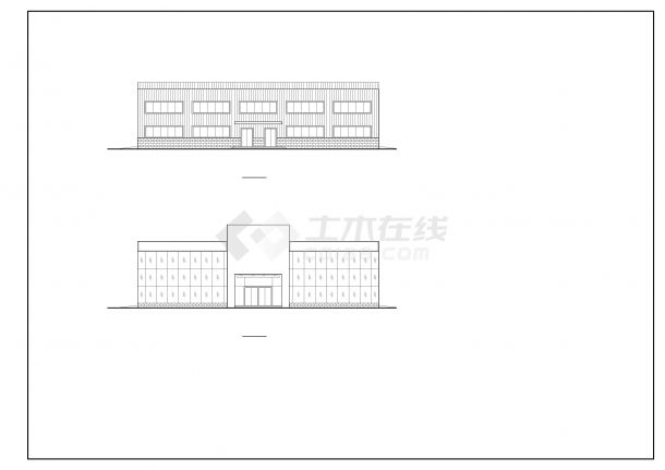 钢结构4s店建筑施工图，2347平方米-图二