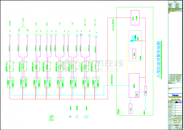 某地弱电系统图CAD图纸-图二