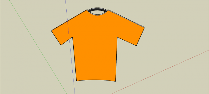 橙色木质衣架生活用品su模型_图1
