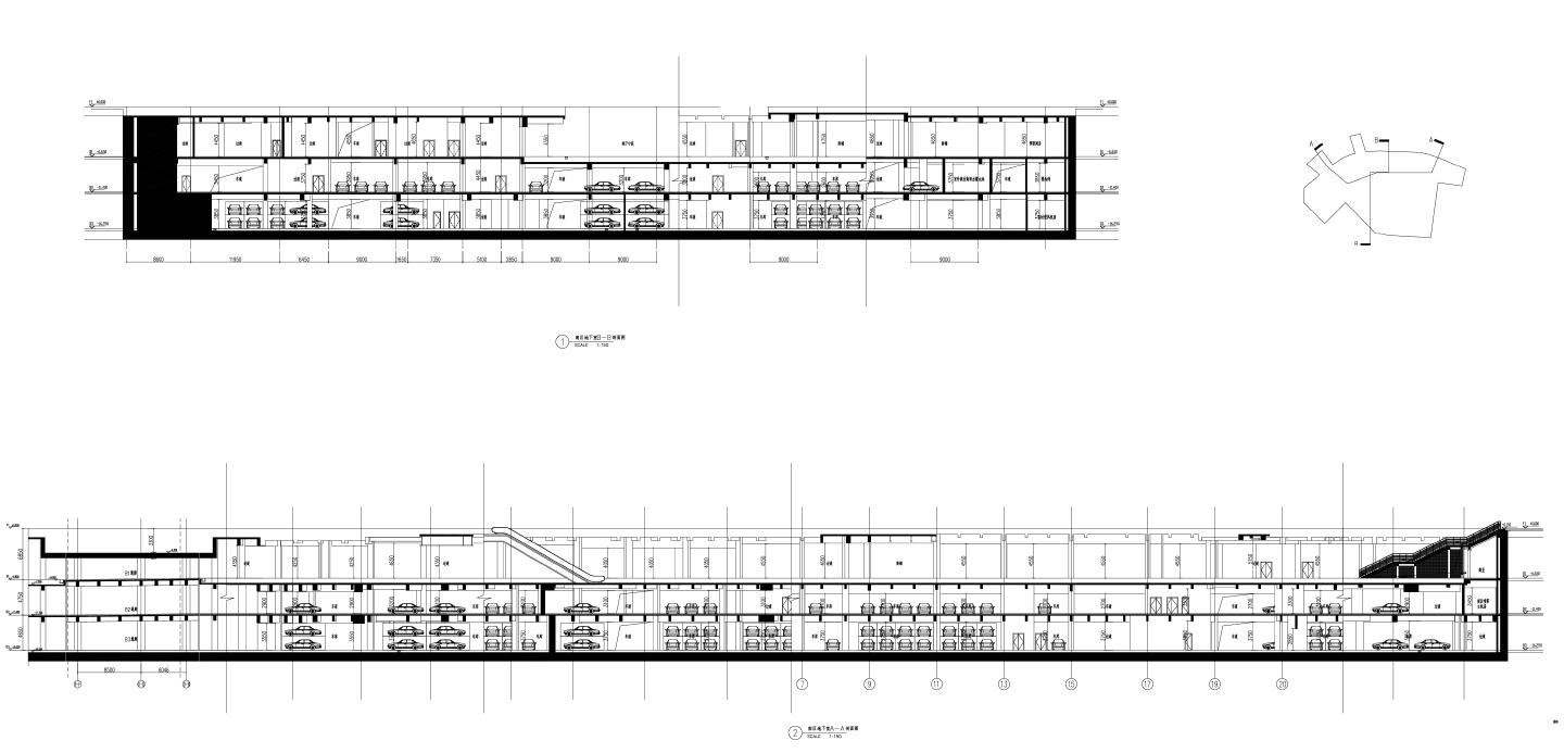 A-2-30-001 南区地下室剖面图CAD