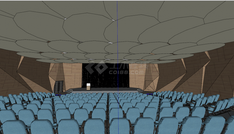 现代大气恢弘多功能报告厅su模型-图二