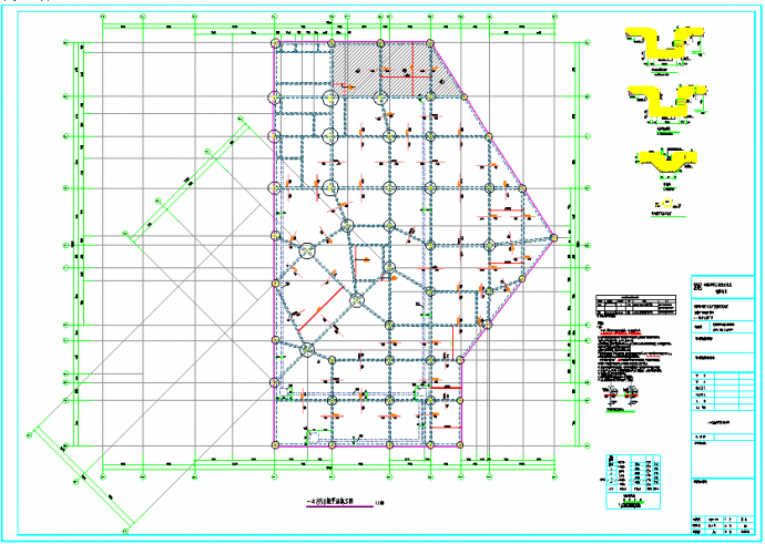 某地标准厂房3楼建筑项目结构图_图1