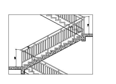 某市3层幼儿园楼梯大样图_图1