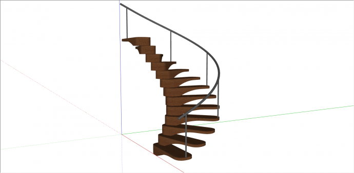 现代创意风格楼梯su模型_图1