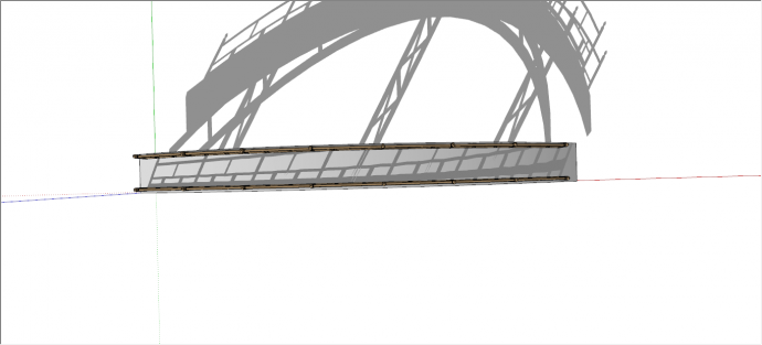壮观坚实中式廊桥su模型_图1
