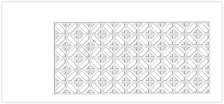 三角形拼棱形穿孔板建筑表皮su模型-图一