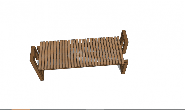 棕色的木质的中式坐凳 su模型-图一