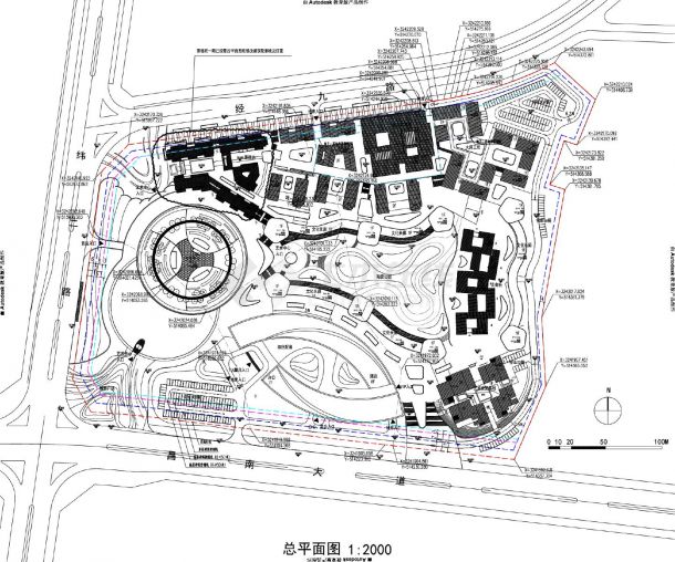 商业中心地块总平面CAD图.dwg-图一