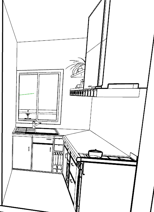 现代卫生间厨房简约房型su模型-图二