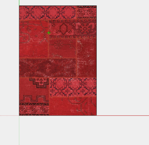 现代红色花纹布艺地毯su模型_图1