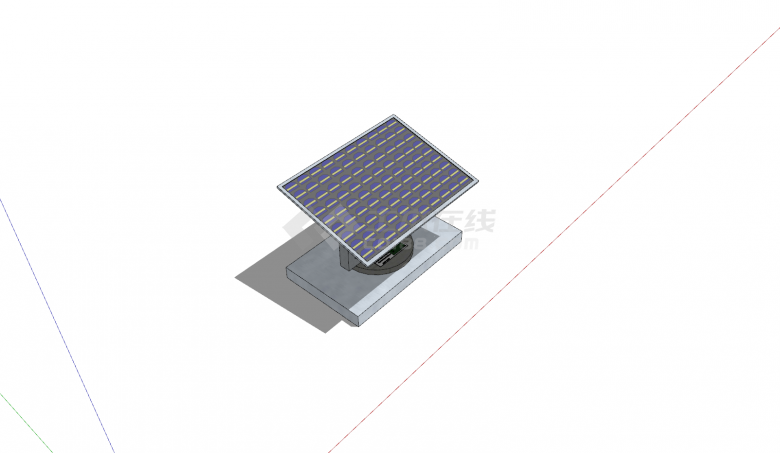 太阳能电池板小型矩形su模型-图二