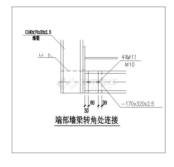 钢结构平面节点大样图-图二