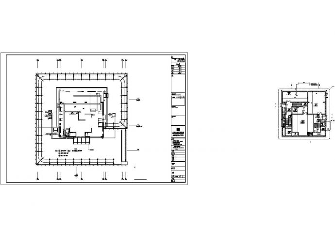 天津某地某综合商业广场电气F2座（机房层）电气平面图cad图_图1