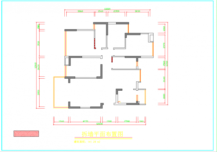 某地家居施工图简约风格CAD图纸_图1