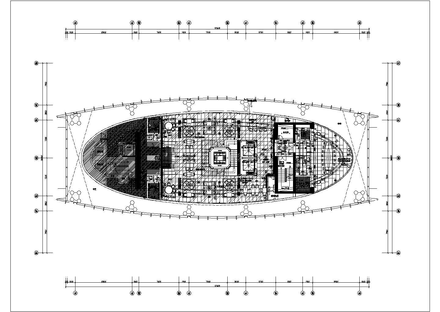 某意大利餐厅CAD完整构造设计节点平面布置图