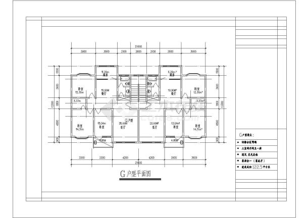 经典多个户型平面设计cad方案图（含户型经济指标）-图一