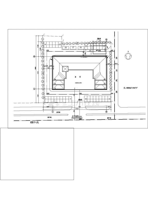 某六层框架结构旅馆设计cad建筑方案图（含设计说明）-图一