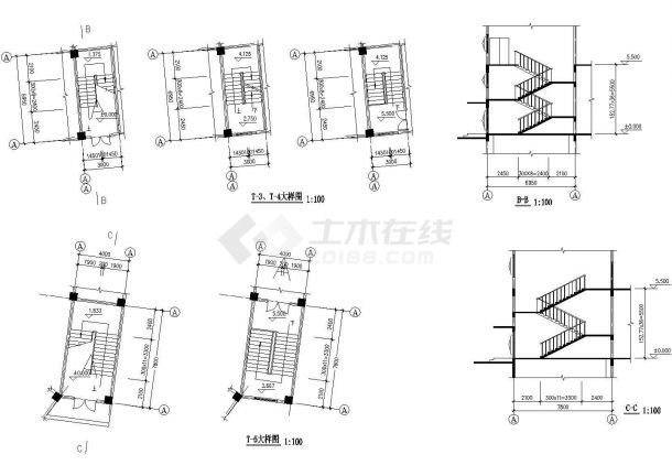 凯悦宾馆（小高层框架结构）设计cad全套建筑施工图（含设计说明）-图二