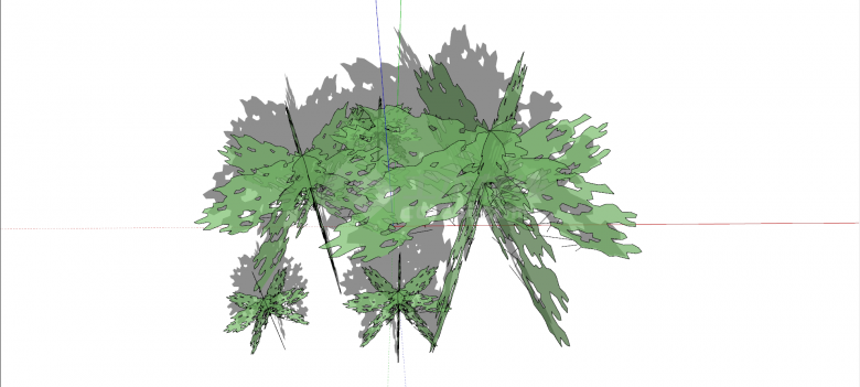 双子叶植物绿色灌木su模型-图二