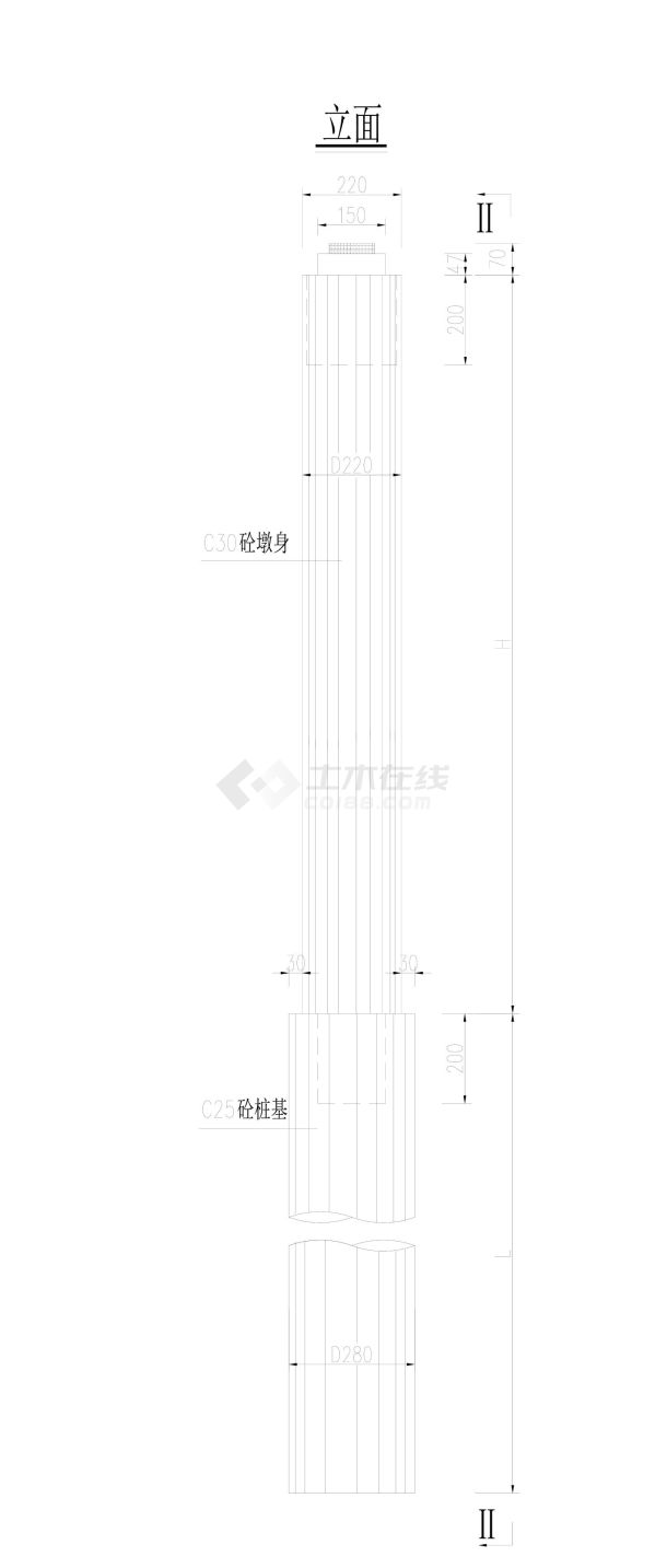 8-11号桥墩一般构造图-图二