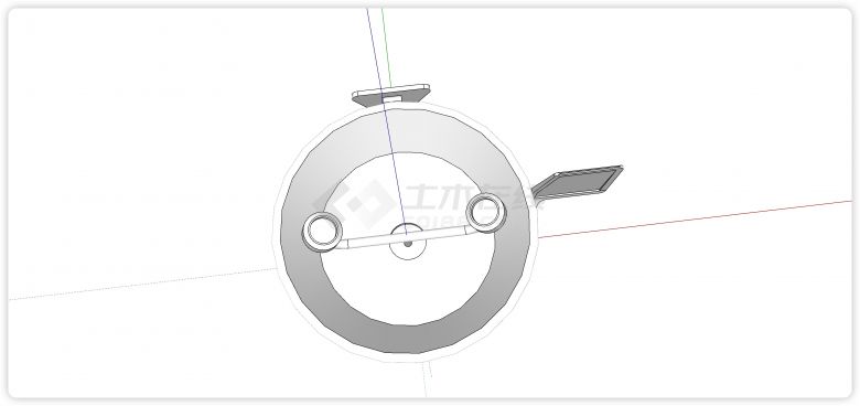 水槽洗污盆医疗器械su模型-图二