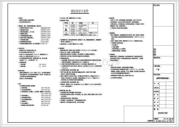 穹顶钢结构设计说明CAD-图一