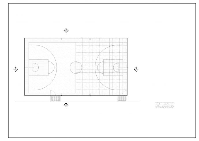 标准篮球场节点详图施工图CAD图纸_图1