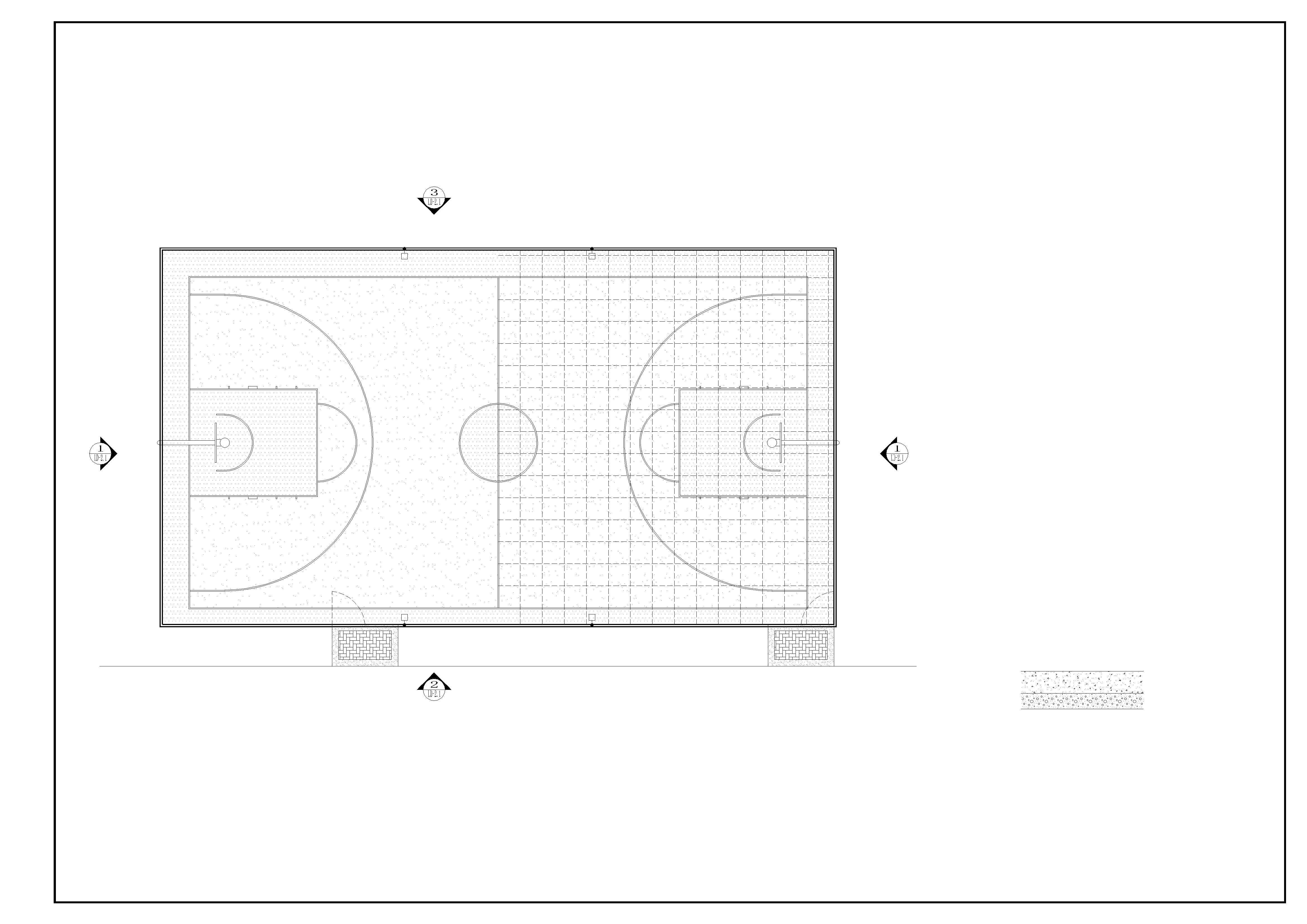 标准篮球场节点详图施工图CAD图纸