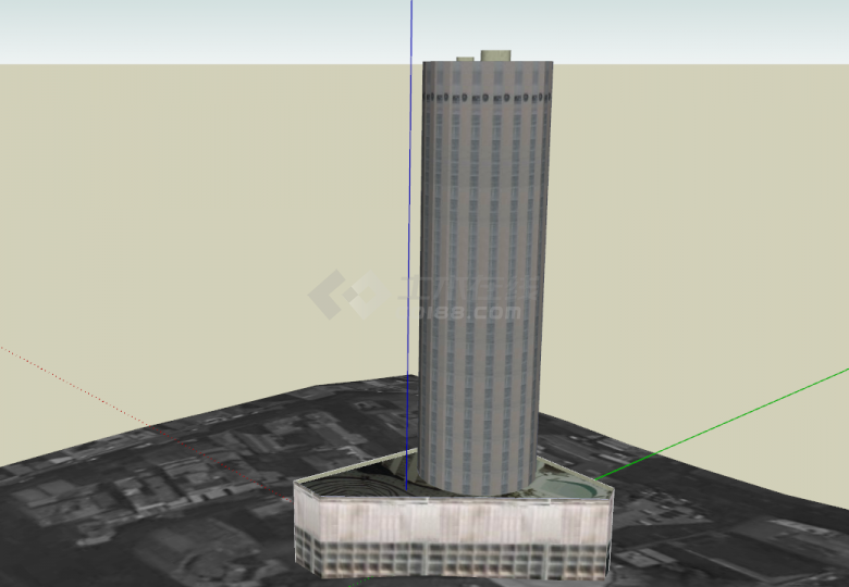 现代新经济商贸中心大厦su模型-图二