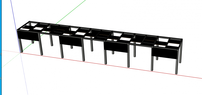 小区铁艺廊桥设计su模型_图1