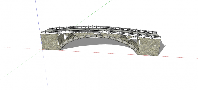 拱式石质中式桥su模型_图1