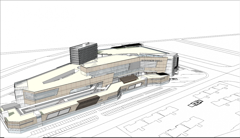 现代大型商场商业综合体su模型-图二