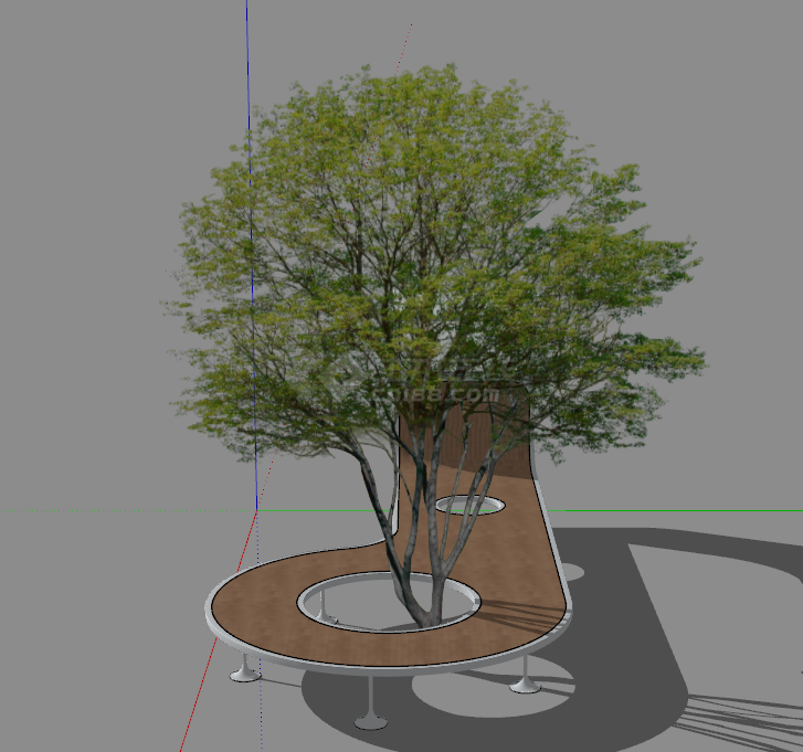 景观树池设计su模型-图二