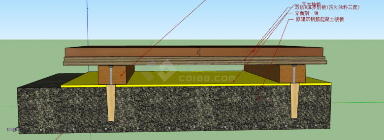 多层复合型的木地板su模型-图二
