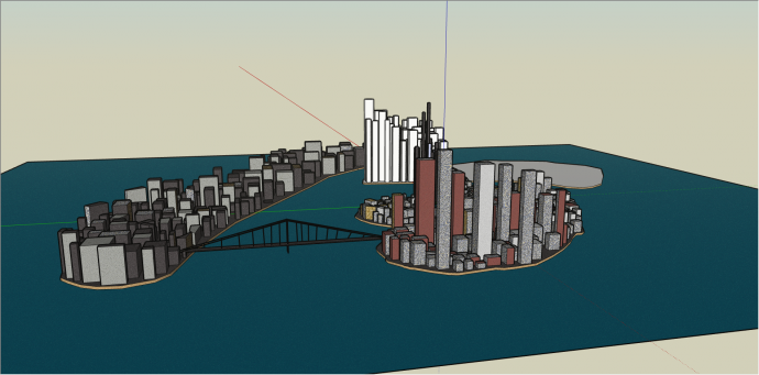 沿海都市景观设计su模型_图1