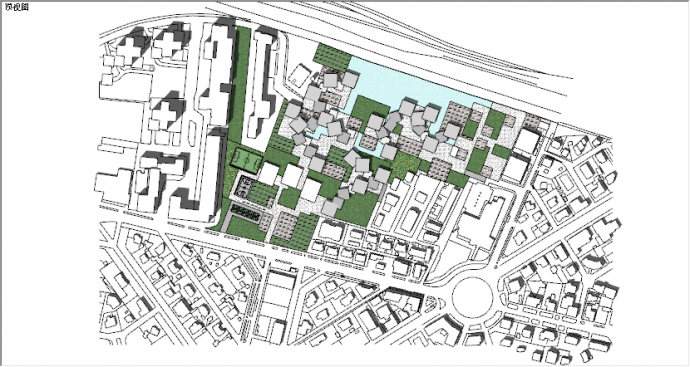 现代城市规划雏形su模型_图1