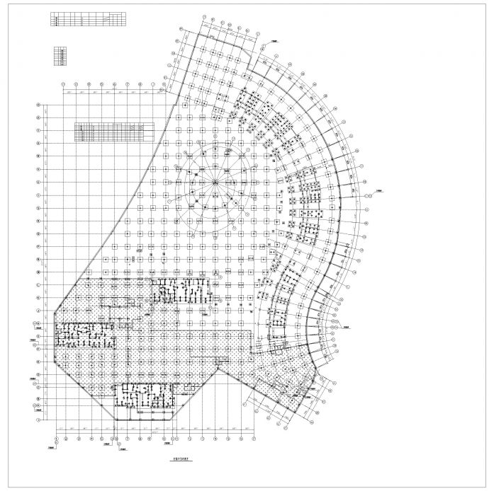公寓楼住宅小区建筑工程项目桩基础平面布置图（桩基设计及施工说明）_图1