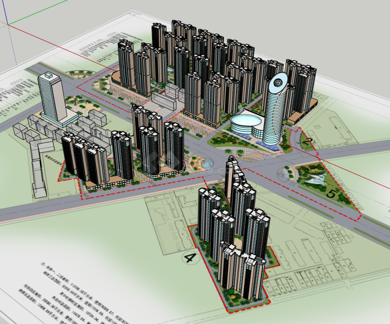 大型现代简约外立面建筑su模型-图一