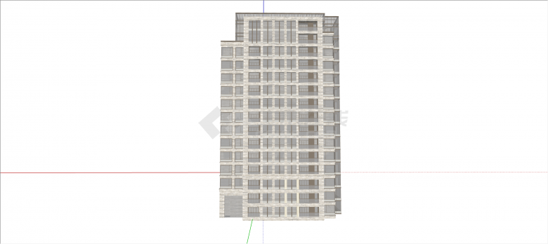 上海项目住宅区建筑su模型-图一